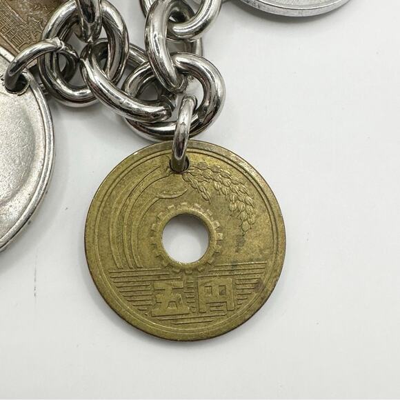 FIRENZE Falsi Gioielli Charm Bracelet Coin Money Transit Token Silver tone Italy - Picture 7 of 15